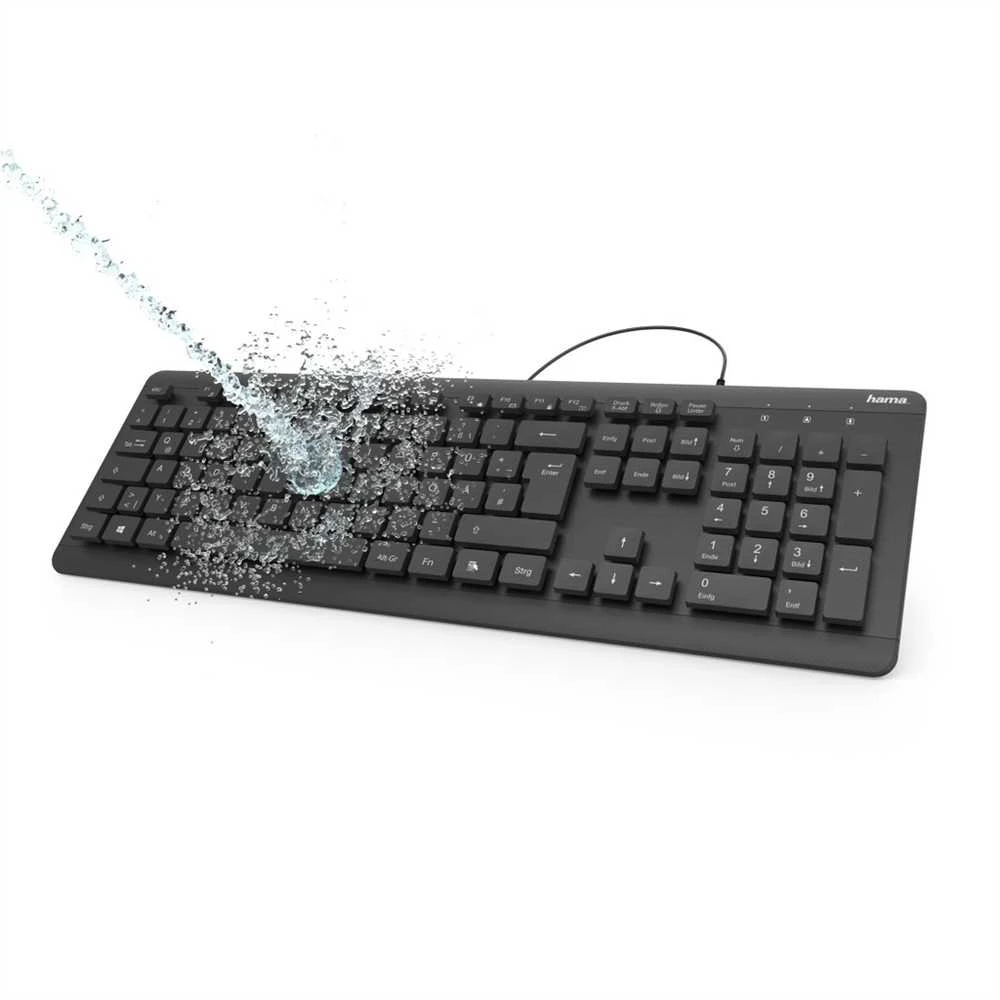 Hama KC-600 vandeniui atspari klaviatūra, juoda