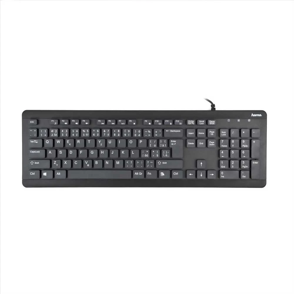 Hama KC-600 vandeniui atspari klaviatūra, juoda