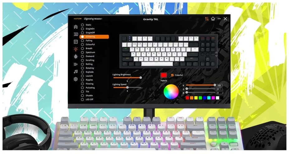 Klaviatūra Hator Gravity TKL HTK560 juoda
