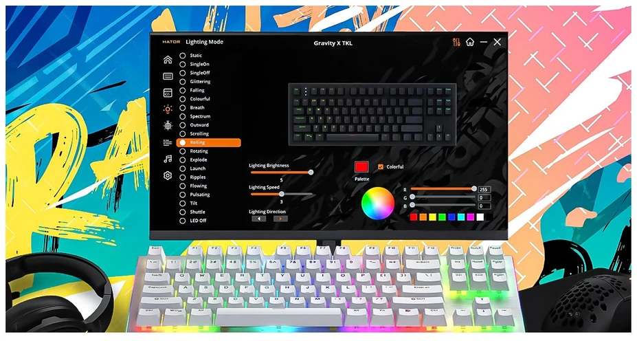 Klaviatūra Hator Gravity X TKL HTK550 juoda