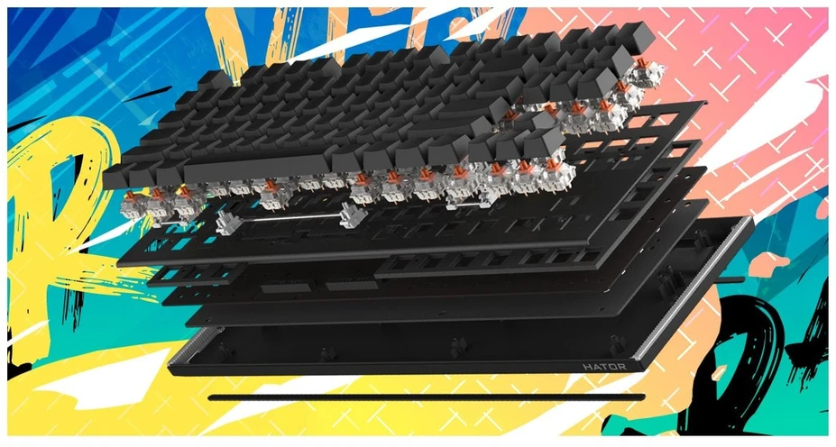 Klaviatūra Hator Gravity X TKL HTK550 juoda