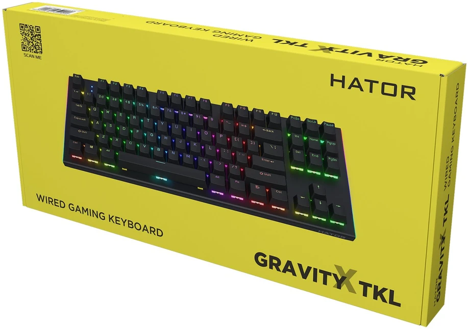 Klaviatūra Hator Gravity X TKL HTK550 juoda