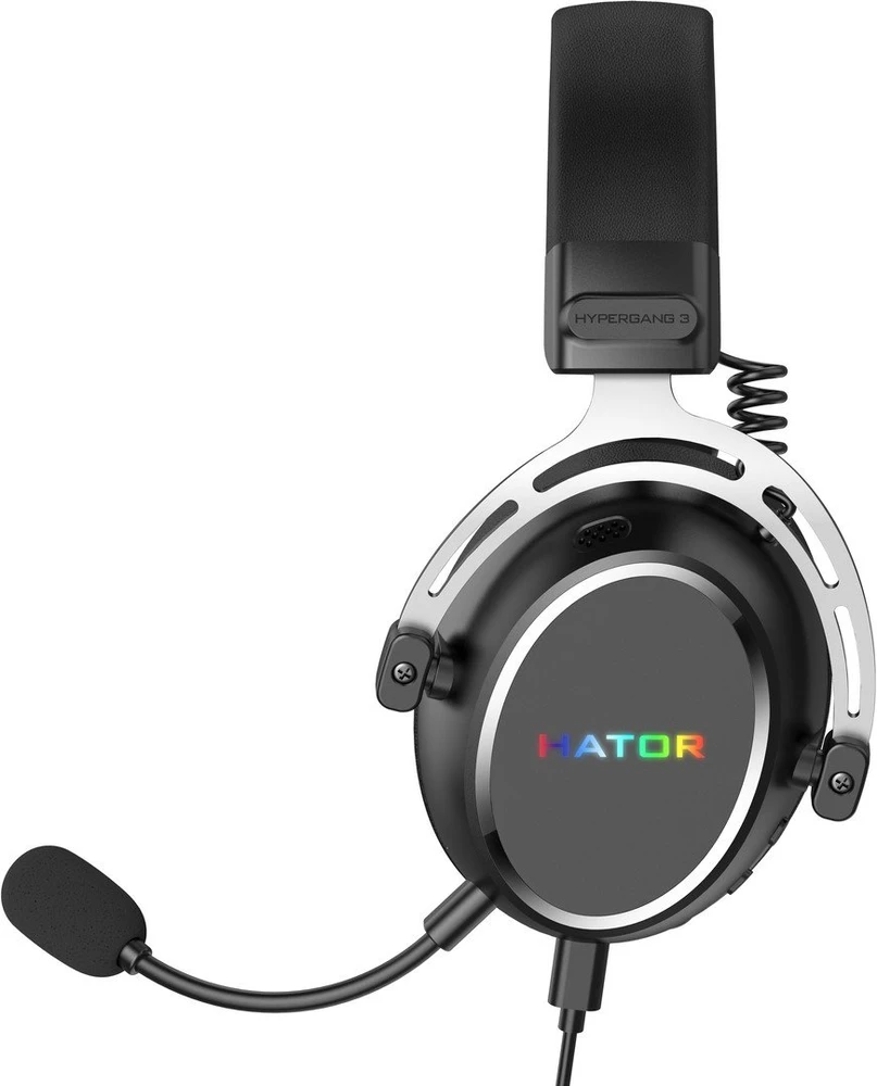 Ausinės Hator Hypergang 3 USB ESH50 RGB juoda