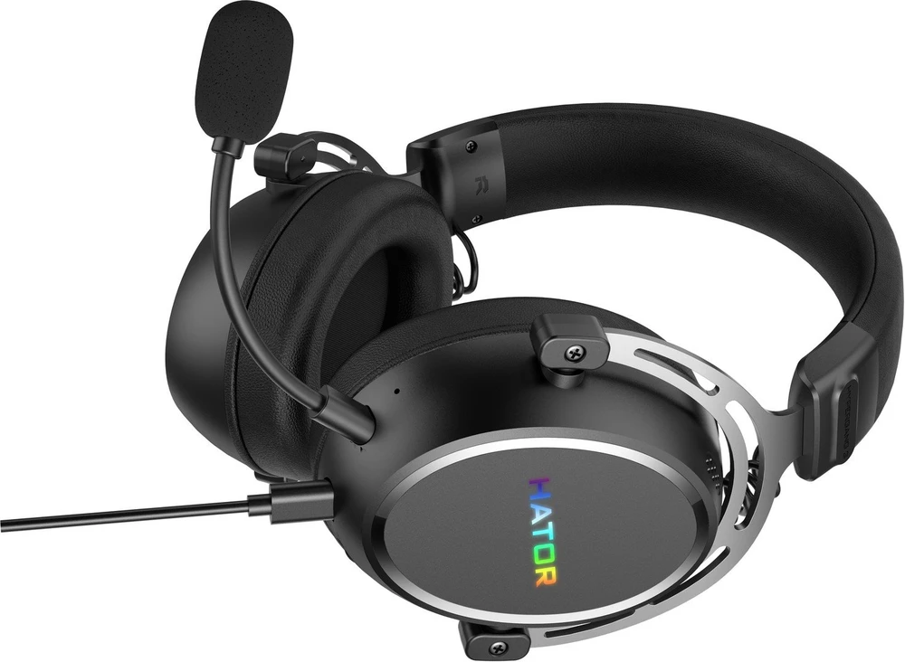 Ausinės Hator Hypergang 3 USB ESH50 RGB juoda