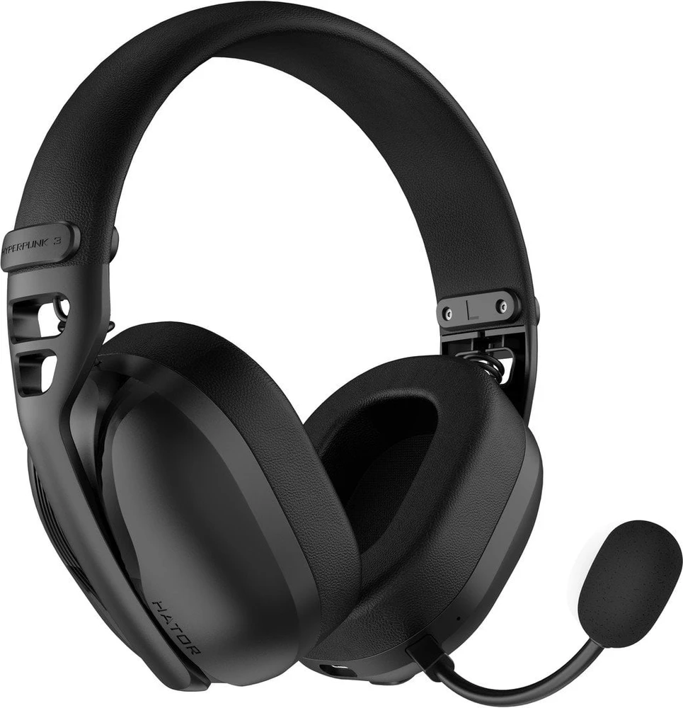 Hator Hyperpunk 3 juodos ausinės su mikrofonu