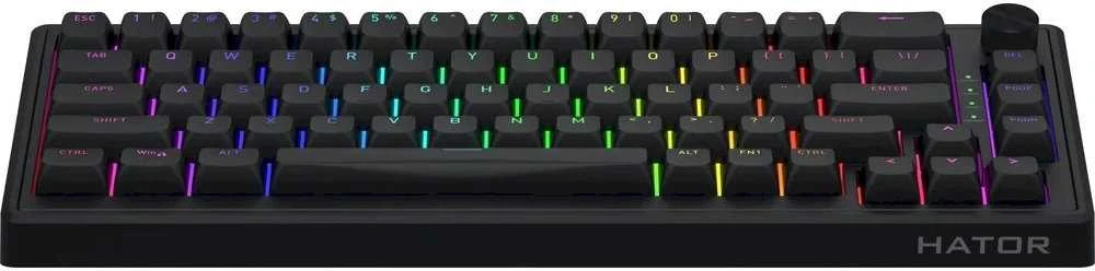 Klaviatūra žaidimams Hator Skyfall HATOR Aurum Sterling linear su laidu mechaninė su pašvietimu juoda