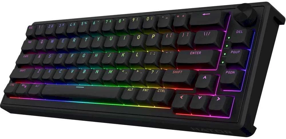 Klaviatūra žaidimams Hator Skyfall HATOR Aurum Sterling linear su laidu mechaninė su pašvietimu juoda