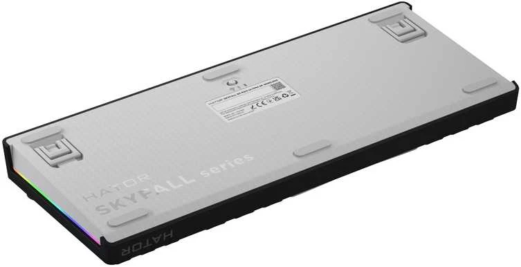 Klaviatūra žaidimams Hator Skyfall 80 HATOR Aurum Ice Magnetic linear belaidė magnetyczno-mechaninė su pašvietimu balta ir-juoda