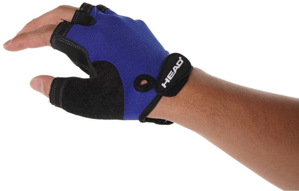 Plus HEAD Fitness pirštinės L, juoda-mėlyna (HA105-L)
