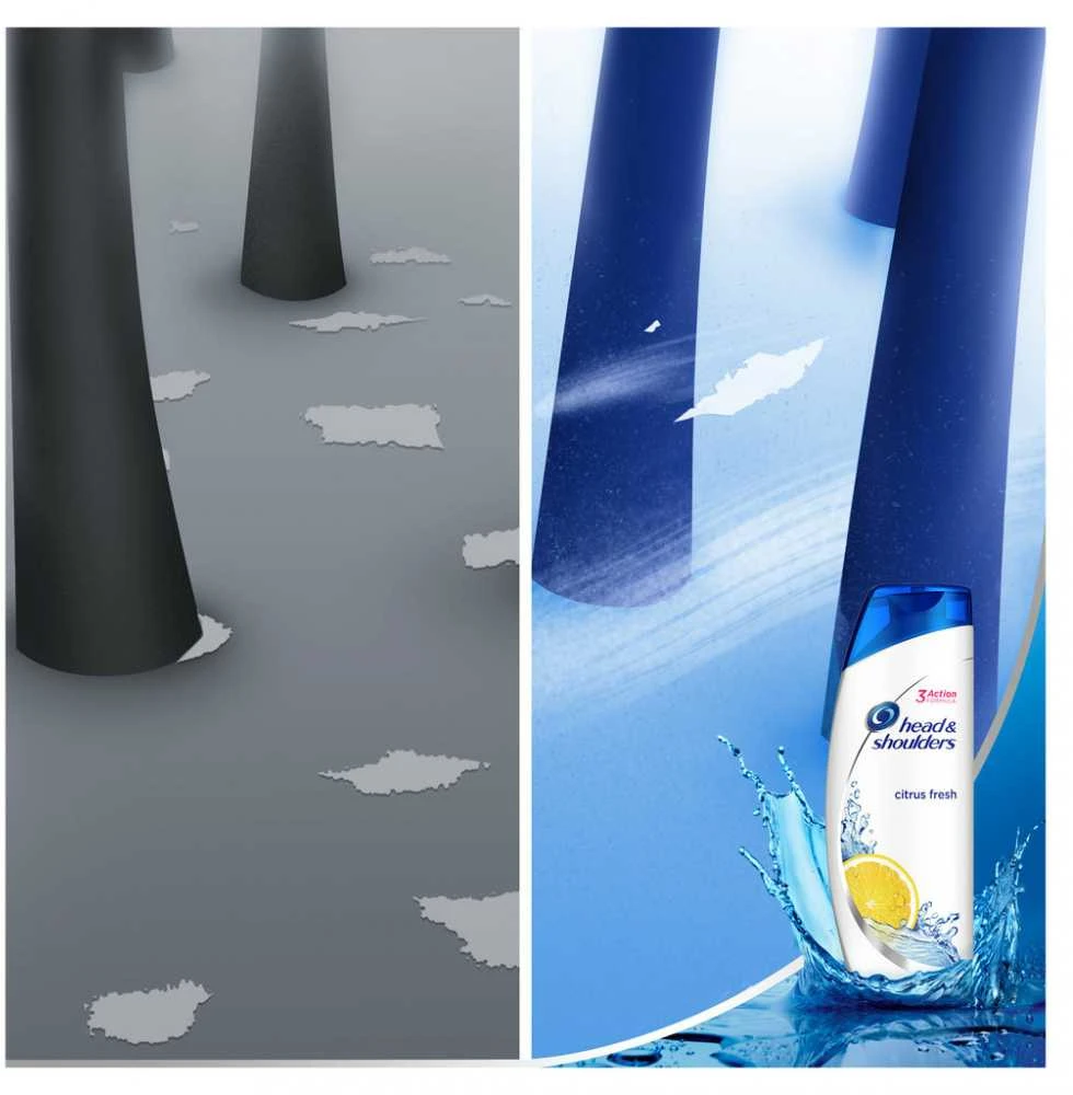 Head&Shoulders Šampūnas HEAD & SHOULDERS Citrusiniai vaisiai, 400 ml