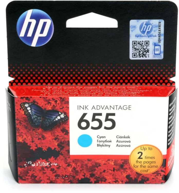 Hewlett Packard (HP) HP No.655 (CZ110AE), žydra kasetė