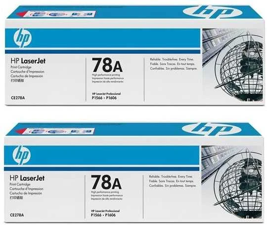 Hewlett Packard (HP) HP Toneris Juodas 78A, skirtas LaserJet P1566,P1606dn,M1536, dviguba pakuotė (2x2.100 puslapių)