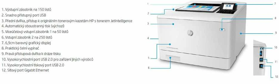 Hewlett Packard (HP) HP Color LaserJet Enterprise M455dn Spausdintuvas - A4 Color lazerinis, Spausdinimas, Automatinis dokumentų tiektuvas, Auto-Duplex, LAN, 27psl., 900-4800 puslapių per mėn.