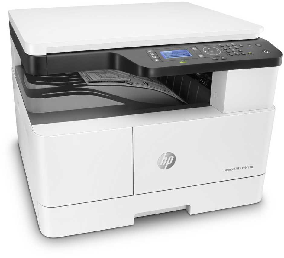 Hewlett Packard (HP) HP LaserJet MFP M442dn AIO All-in-One Spausdintuvas - A3 Mono lazerinis, Spausdinti/Kopijuoti/Dual-Side Scan, Auto-Duplex, LAN, 24ppm, 2000-5000 puslapių per mėnesį