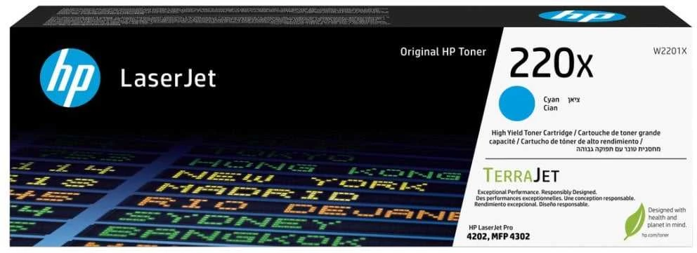 „Hewlett Packard“ (HP) HP 220X žalsvai mėlyna originali „LaserJet“ dažų kasetė