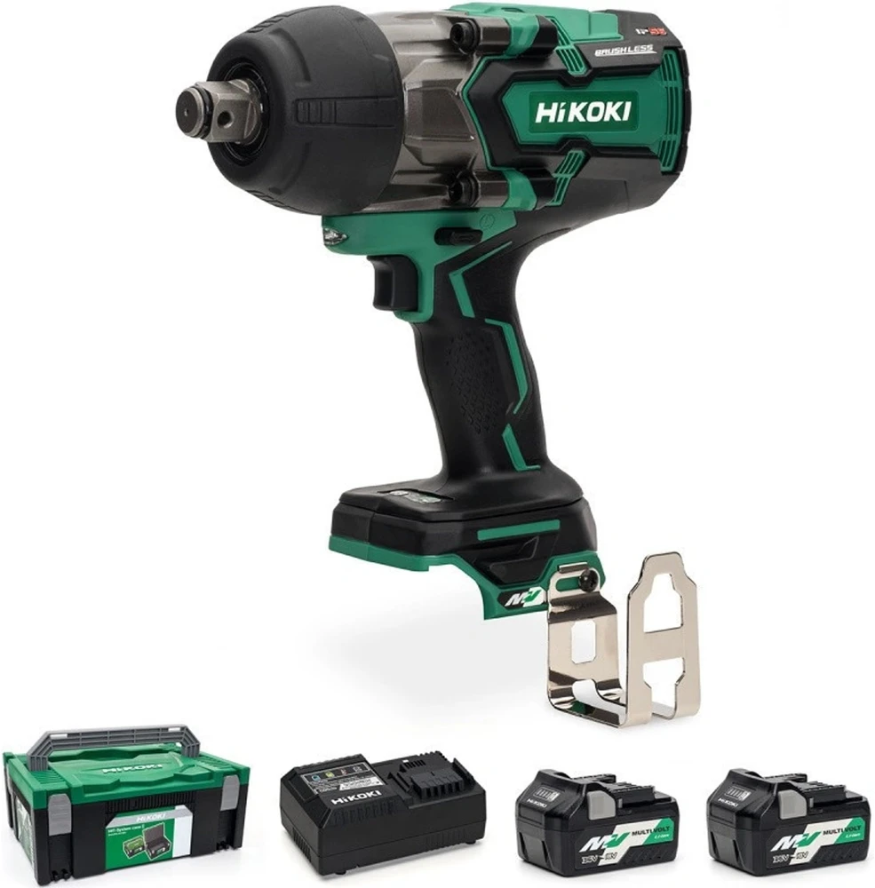 Akumuliatorinio smūginio veržliasukio rinkinys HiKOKI WR36DAWRZ Multi Volt 36V