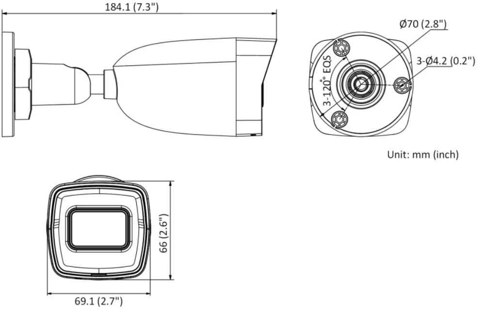Hikvision HiLook IP kamera | IPC-B140HA-LU | Kulka | 4 MP | 2,8 mm | IP67 | H.265+