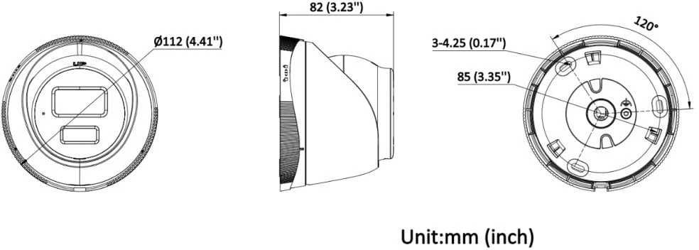 Hikvision HiLook | IP kamera | IPC-T240HA-LU | Kupolinė | 4 MP | 2,8 mm | IP67 | H.265+
