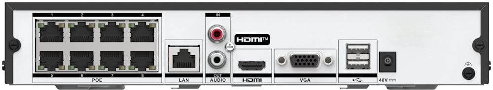 „Hikvision NVR-108MH-C/8P(E)“ „HiLook IP“ įrašymo įrenginys – 8 kanalų tinklo įrašymo įrenginys su POE palaikymu