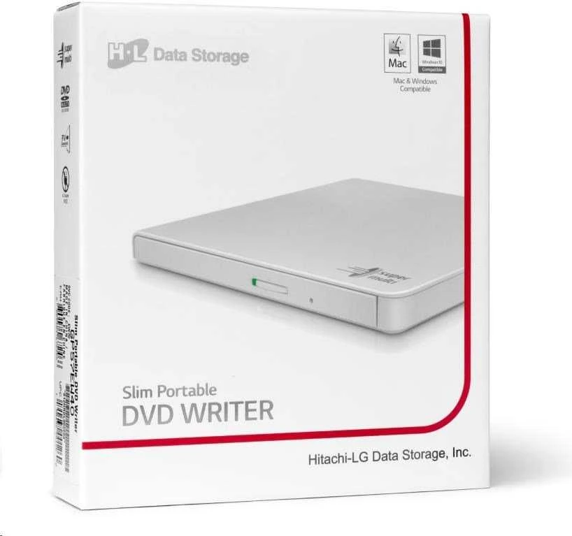 LG H.L duomenų saugykla | Itin plonas nešiojamasis DVD rašiklis | GP57EW40 | Sąsaja USB 2.0 | DVD±R/RW | CD skaitymo greitis 24 x | CD įrašymo greitis 24 x | Baltas | Stalinis kompiuteris / Nešiojamasis kompiuteris