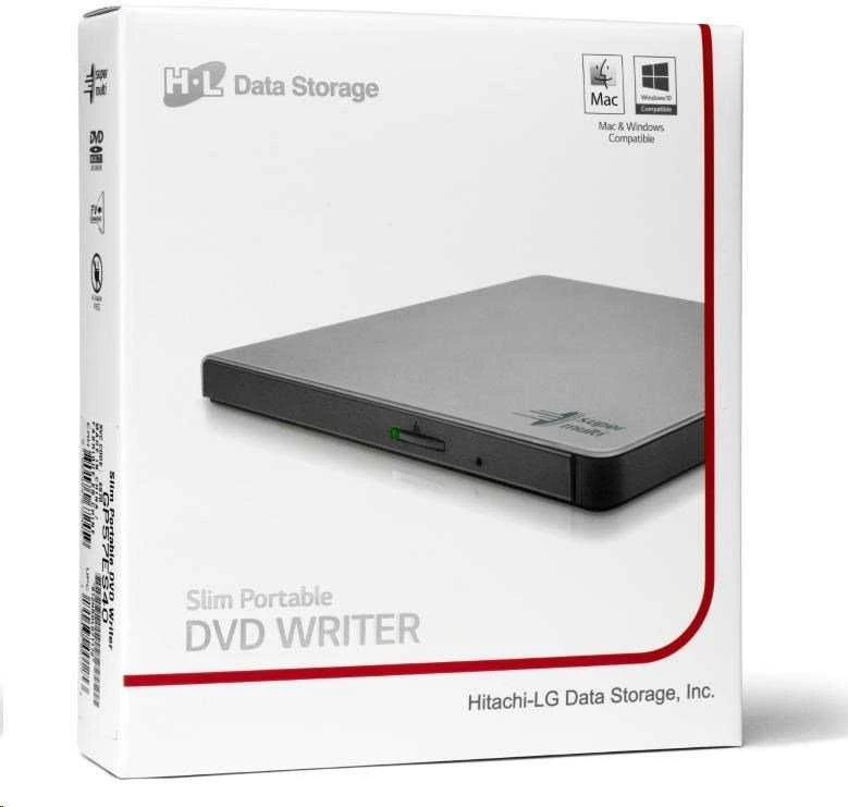 LG Hl Data Storage H.L duomenų saugykla | Itin plonas nešiojamasis DVD rašiklis | GP57ES40 | Sąsaja USB 2.0 | DVD±R/RW | CD skaitymo greitis 24 x | CD įrašymo greitis 24 x | Sidabras | Stalinis kompiuteris / Nešiojamasis kompiuteris