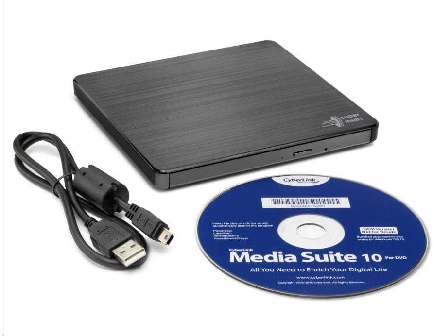 LG H.L duomenų saugykla | Itin plonas nešiojamas DVD rašytuvas | GP60NB60 | Sąsaja USB 2.0 | DVD±R/RW | CD skaitymo greitis 24 x | CD įrašymo greitis 24 x | Juodas | Stalinis kompiuteris / Nešiojamasis kompiuteris