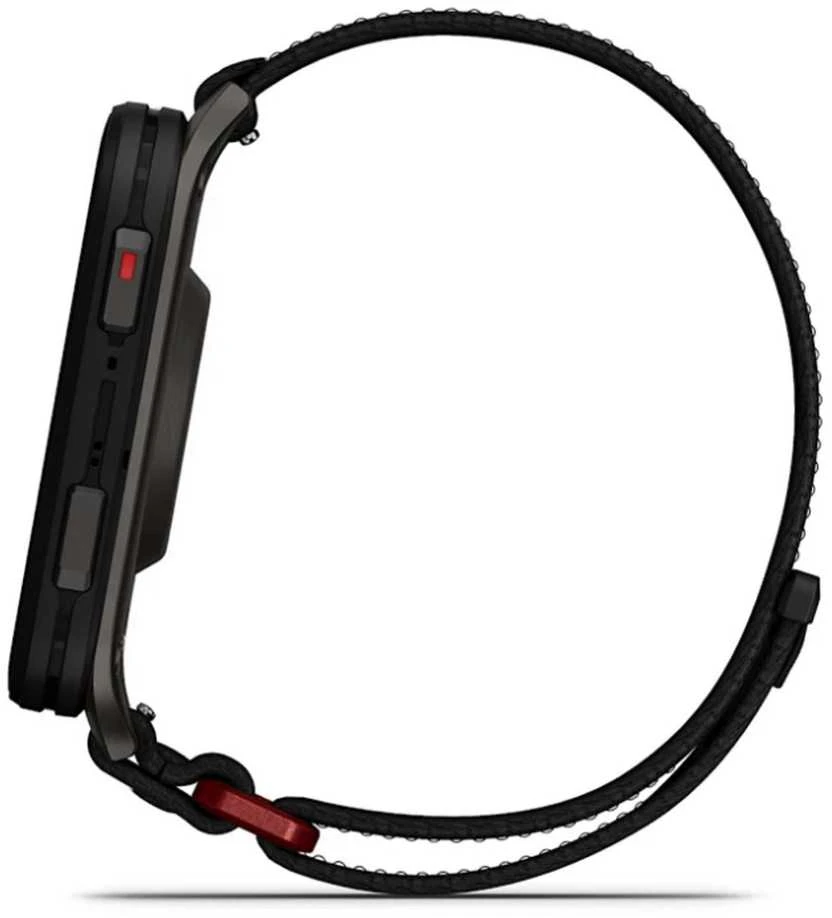 Išmanusis laikrodis Garmin Venu® X1, Juodos spalvos su pilko titano nugarėle ir juodos spalvos „ComfortFit“ nailoniniu dirželiu