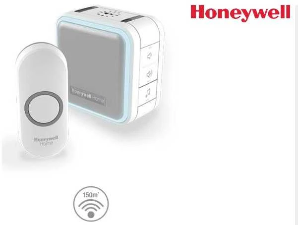 Honeywell Thorkild Larsen DC515N belaidis durų skambutis, 150 m, HALO, 6 tonai, baltas