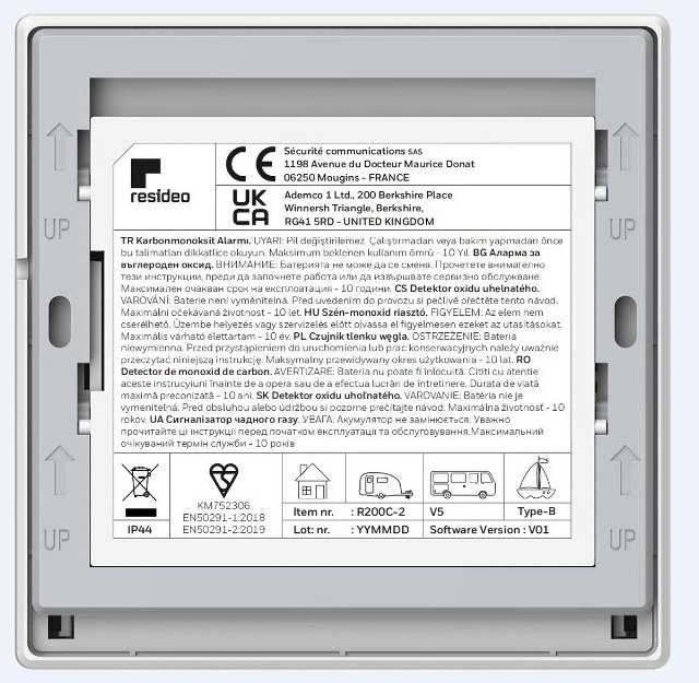 Honeywell anglies monoksido jutiklis R200C-2