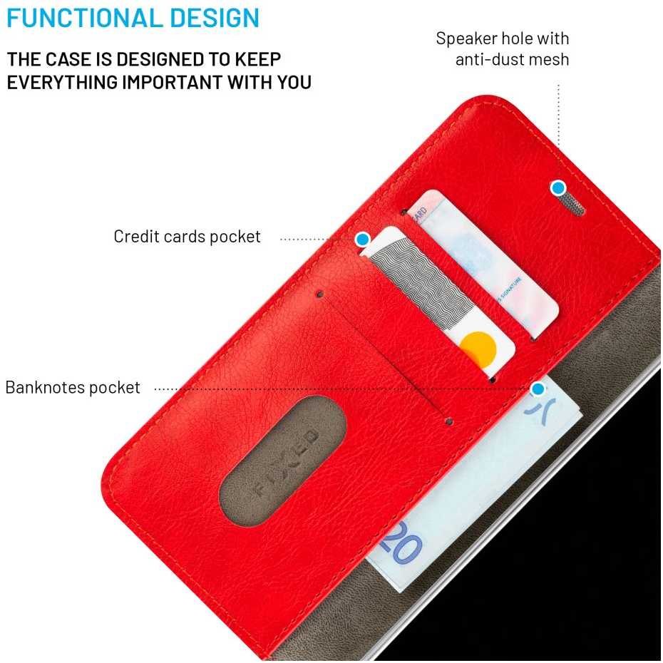 Dėklas FIXED Opus typu kniha pro Samsung Galaxy A55 5G červené