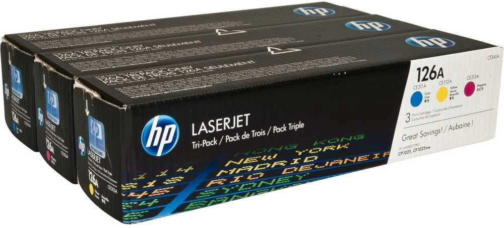 Hewlett Packard (HP) HP 126A, skirtas Color LaserJet CP1025 serijai C,Y,M (kiekvienas 1 000 puslapių)