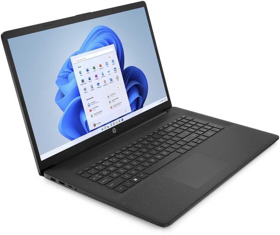 Hewlett Packard (HP) Nešiojamas kompiuteris HP 17-cn0011nc, N4500, 4 GB, 512 GB, UHD, 17.3" HD+ SVA 250n, W11H6, juodas