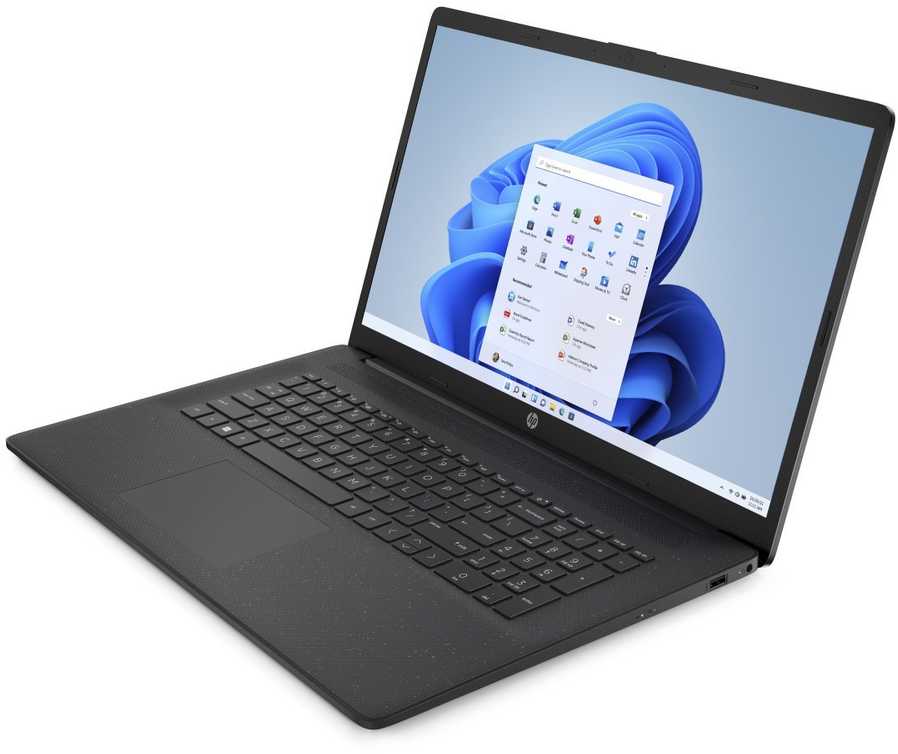 Hewlett Packard (HP) Nešiojamas kompiuteris HP 17-cn0011nc, N4500, 4 GB, 512 GB, UHD, 17.3" HD+ SVA 250n, W11H6, juodas