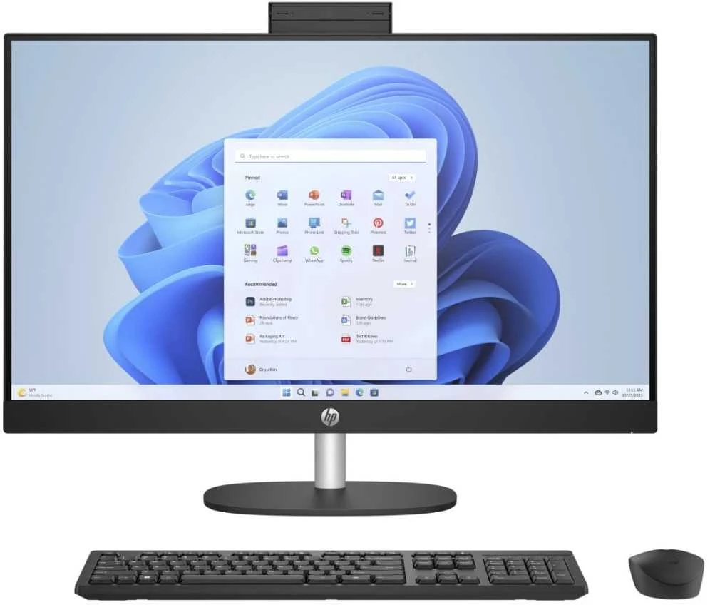 „Hewlett Packard“ (HP) „HP AiO 27-cr2008nc“, 27 colių FHD, lietimui jautrus ekranas, „Ultra5 225U“, 32 GB RAM DDR5, 1 TB SSD, „Windows 11 Home“, „GamePass“ – 3 mėnesių garantija