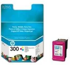 Hewlett Packard (HP) HP 300 trispalvė rašalo kasetė su Vivera rašalu, 165 puslapiai, skirta HP DeskJet D2560, F4280, F4500