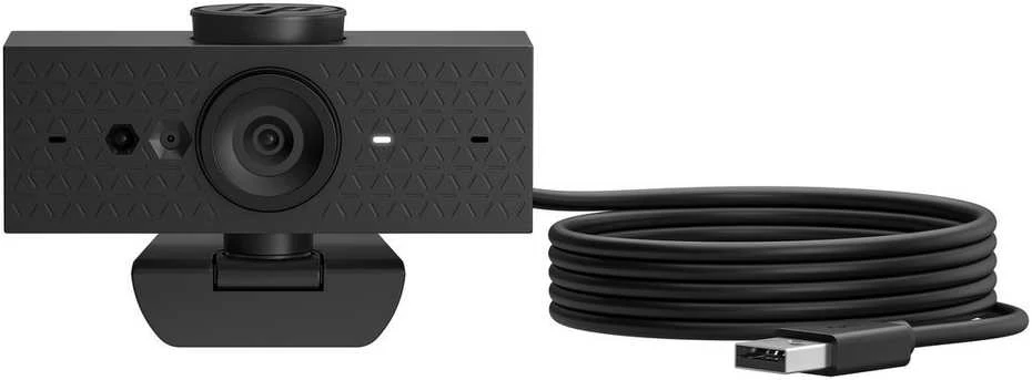 HP 625 USB FHD konferencijų verslo internetinė kamera – pakreipta, pasukama, dvigubą triukšmą mažinantis mikrofonas, HDR, suderinama su „Windows Hello“, pritvirtinama – Juodas