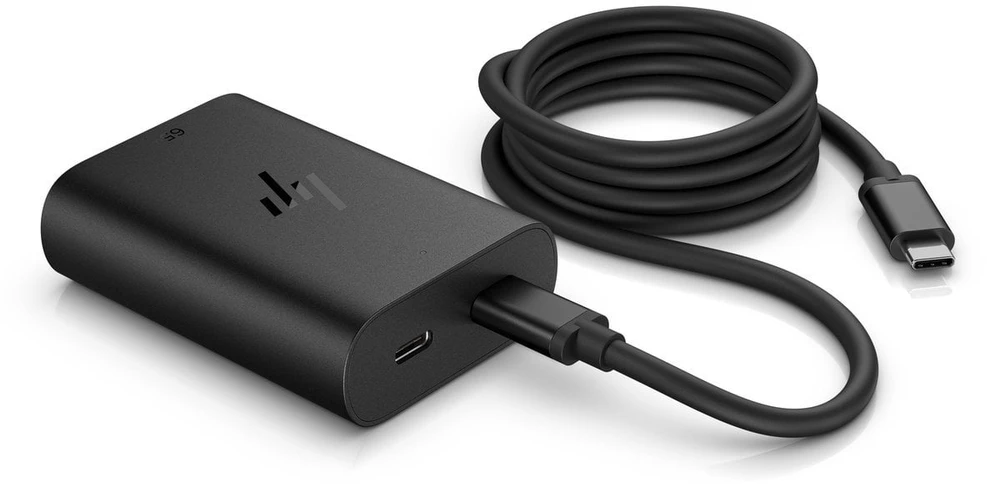 HP 65 W USB-C dviejų prievadų (45 W + 20 W) GaN kintamosios srovės maitinimo adapteris Kelioninis nešiojamojo kompiuterio įkroviklis / tinka ProBook 440 450 445 455, EliteBook 630 640 650 660 645 655 665 830 840 5 458 8 5 8 865, x360 1040 G6 G7 G8 G9 G10 G11, laumžirgis