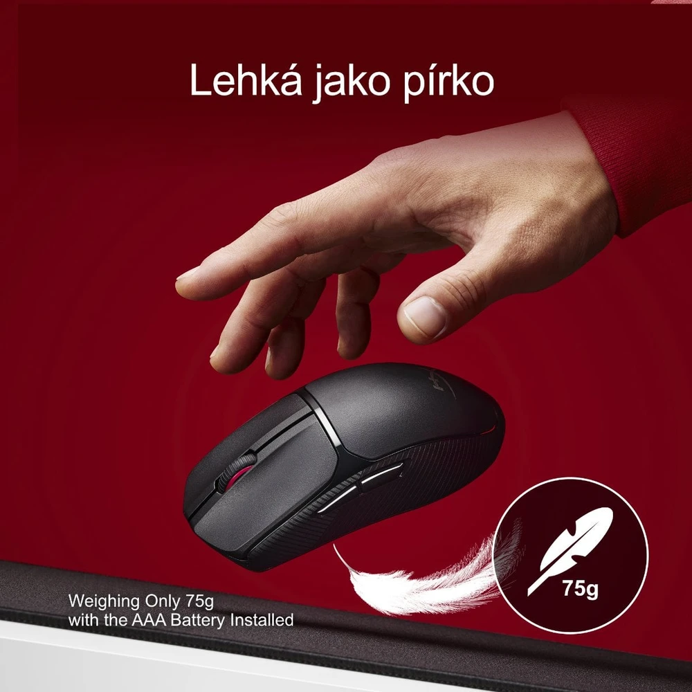 HyperX Pelė HP Pulsefire Fuse Belaidė Gaming Juoda (A1KY6AA)