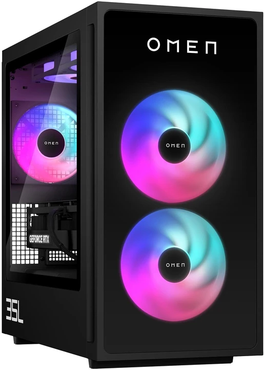 Hewlett Packard (HP) HP OMEN 35L GT16-0010nc stacionarus kompiuteris, R7-8700F, 16 GB DDR5, 1 TB SSD, RTX 5060 8 GB, Windows 11 Home, 3.4-4.0, Game Pass