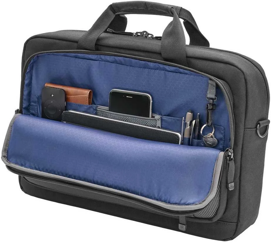 Hewlett Packard (HP) HP Executive 16 Top Load, Vanduo Resistant, Išplečiamas, RFID & Bluetooth tracker Pocket, Kabelio perėjimo USB-C prievadas - Juodas, Pilkas