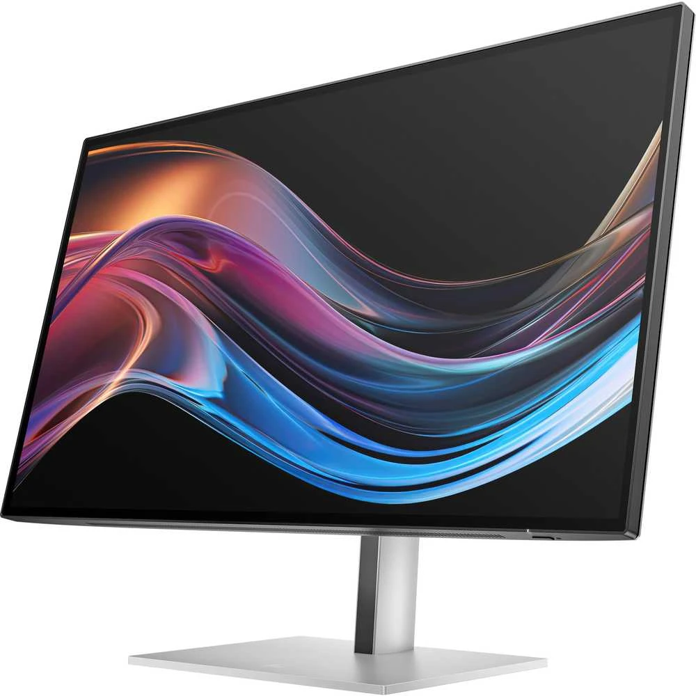 Hewlett Packard (HP) HP 727pk Series 7 Pro 4K TB4 įkrovimo monitorius - 27 colių 3840x2160 UHD 400 nitų 60Hz AG, IPS Juodas HDR 400, USB-C (100W/15W)/HDMI/DisplayPort Daisy-Chain, 5x USB-A, RJ-45 LAN, reguliuojamo aukščio / pakreipimo / pasukimo / sukimosi kampą, 3 metai (pakeičia Z27k G3)