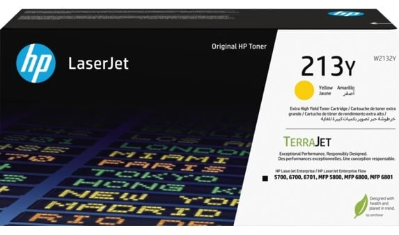Originali Hewlett Packard (HP) HP 213Y Geltona LaserJet dažų kasetė