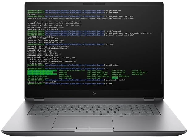 Nešiojamas kompiuteris Hewlett Packard (HP) HP NTB Zbook Fury 18 G1i Ultra 7 255HX, RTX PRO 1000 8GB Bl, 1x32GB, 1TGB, WQXGA 500n, WiFi7, BT, NFC, FpS, SCR, Win11Pro, 3y pur