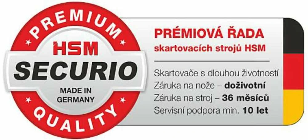 Dokumentų naikiklis HSM Securio C14 - gabaliukai 4 x 25mm/ 5-6 lap. 80 g/ 20 l