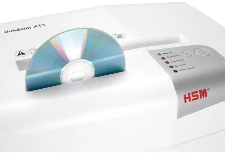 HSM 1057121 HSM Shredstar X13 - skersinis pjūvis 4,0x37mm / 13 lapų 80 g / 23 l šiukšliadėžė / P-4