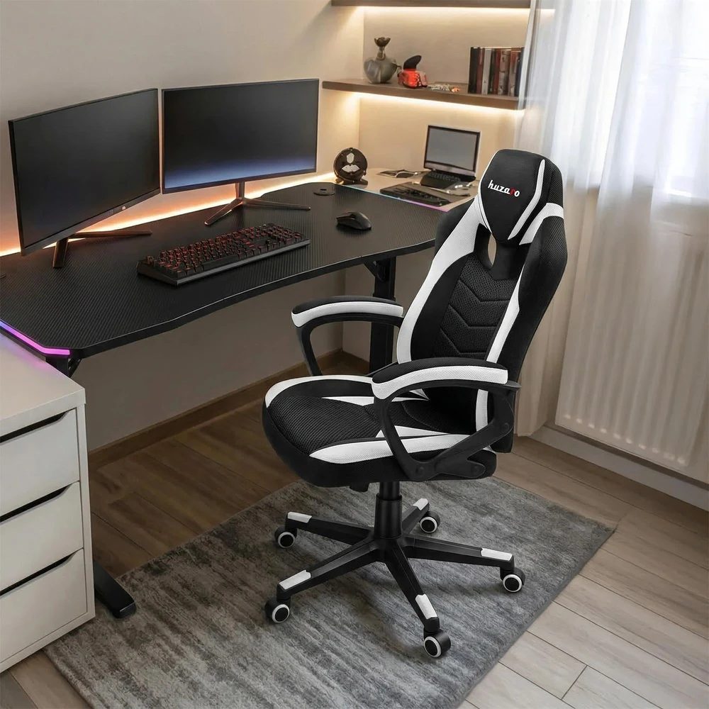 Žaidimų kėdė Huzaro Force 2.5 Mesh, Baltos spalvos