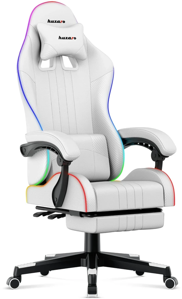 Žaidimų kėdė Huzaro Force 4.7 RGB, Baltos spalvos