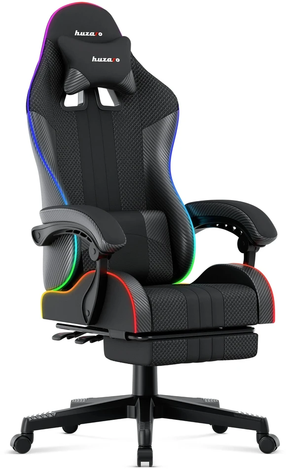 Žaidimų kėdė Huzaro Force 4.7 RGB, Juoda