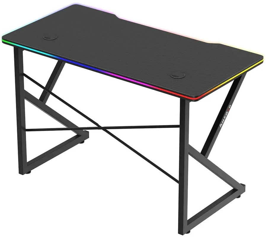 Žaidimų stalas „Huzaro Hero 1.7 RGB“, juodas
