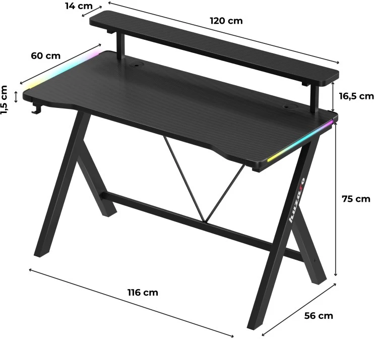 Huzaro Hero 1.9 RGB Juodas